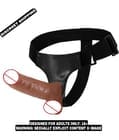 SCENTURS 7 Inch Chocolate Strap on Artificial Solid Penis Dildo With Belt Sex Toy for Women