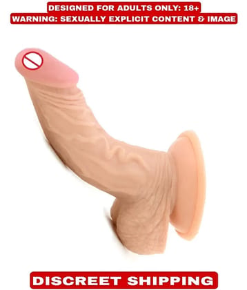 Scenturs 8 Soft Flexible Realistic Dildo – Suction Cup Penis for Women, Men & Couples