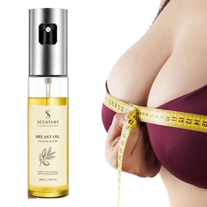 SCENTURS Breast Oil Natural & Pure 100ml – Nourishing Bust Massage Oil for Soft, Smooth & Moisturized-Looking Skin