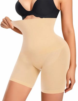 Women High Waist Shape Wear Cum Tummy Tucker,dium Control, Mid Thigh Coverage Women High Waist Shape Wear Cum Tummy Tucker,dium Control, Mid Thigh Coverage