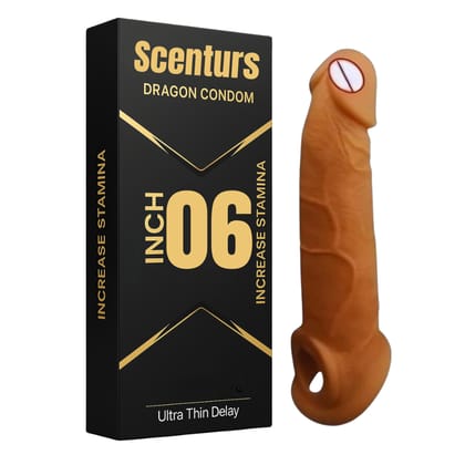 Scenturs Dragon 6 Inch Silicone Condom – Washable & Reusable Adult Male Condom Scenturs Dragon 6 Inch Silicone Condom – Washable & Reusable Adult Male Condom