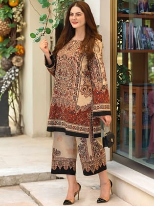 Women's Ornate Printed Kurta and Pant Set 