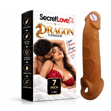 Dragon Design Condom 5 Inch Silicone – Fantasy Adult Intimate Product for Adults
