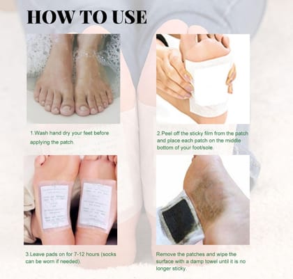 Scenturs Herbal Foot Detox Pads for Night Use | Bamboo Vinegar, Wormwood & Ginger Foot Patches | Relaxation & Wellness Foot Pads | 10 Pieces Each | Pack of 2